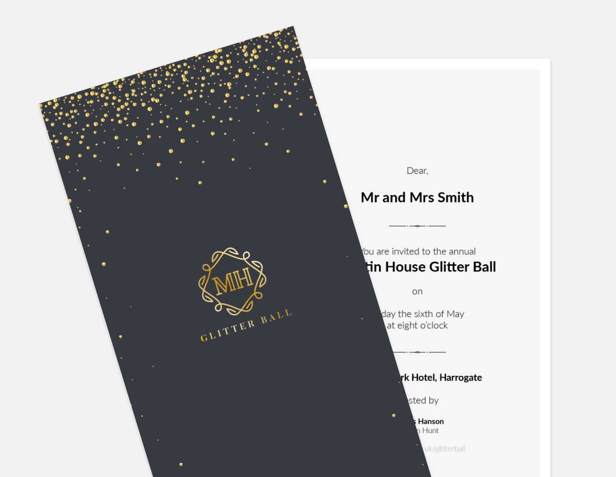 Glitter Ball invite