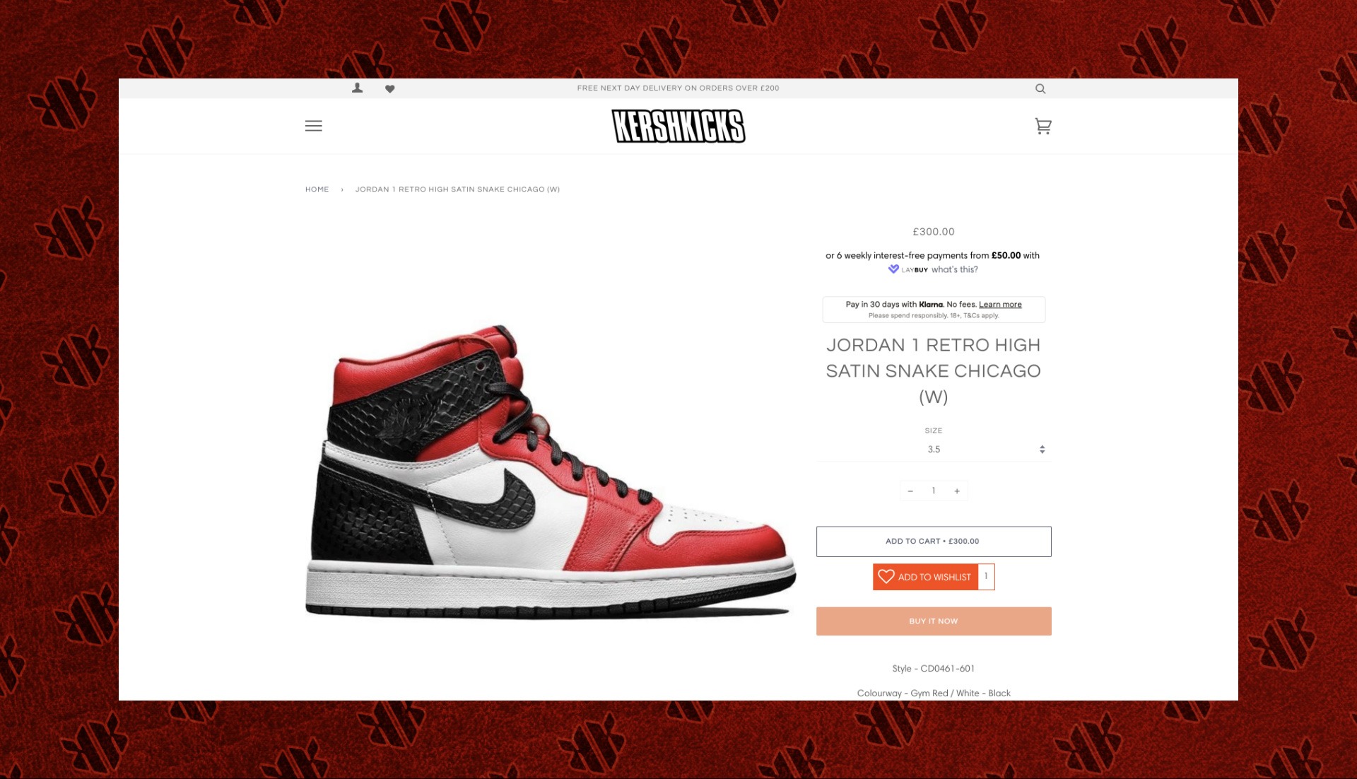 Kershkicks product page