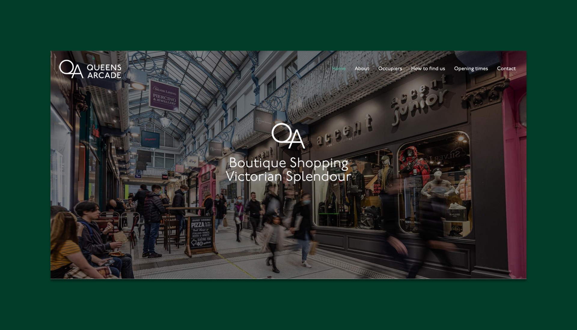 Queens Arcade website